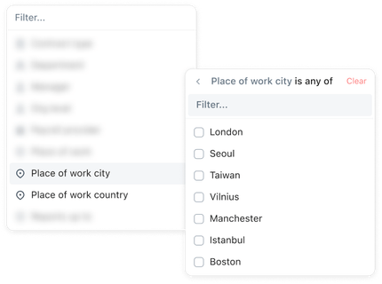 place of work filters