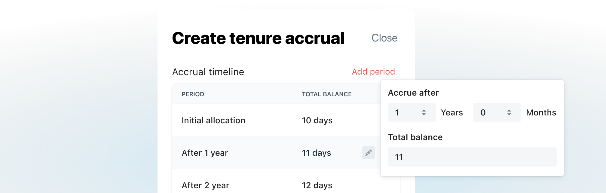 tenure-accural