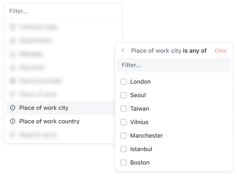 place of work filters