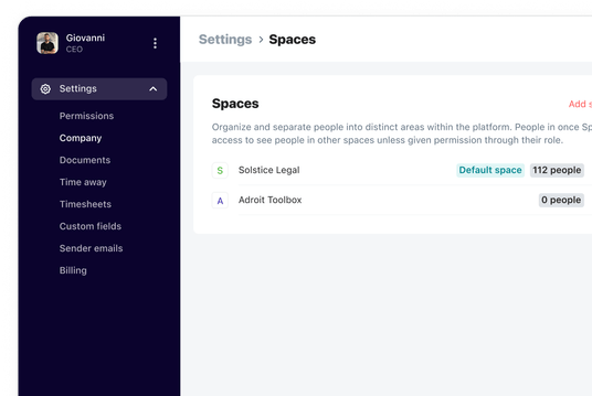 spaces