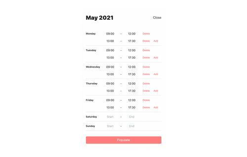 Timesheet details