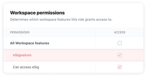 role-based eSignature permissions