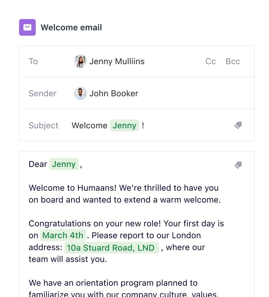 Automated email workflow preview