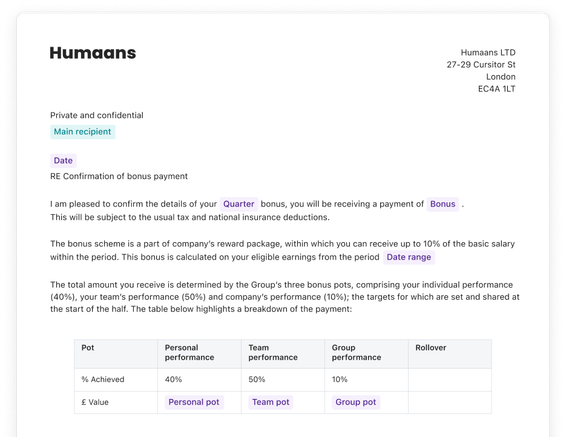 rich formatting